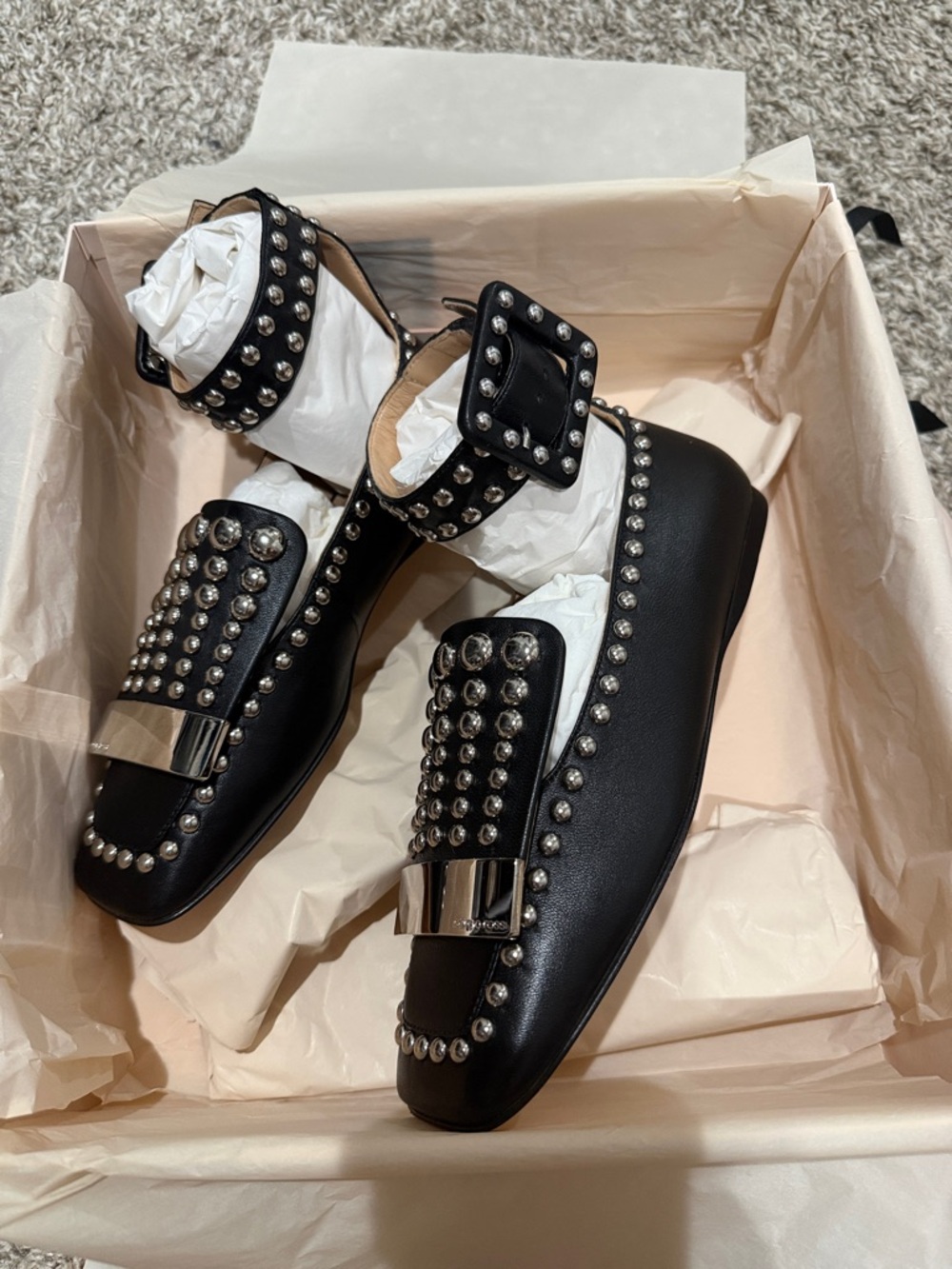 SERGIO ROSSI
sr1 studded leather loafers